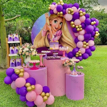 1Set Disney Princesė Rapunzel Folija Balionas su Gimtadieniu Šalies Prekių Apdailos Baby Shower Vaikas Faovr Susivėlęs Ballon Globos
