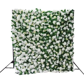 3D Rollable gėlių sienos, vestuvių fonas dekoro patry namuose Kalėdų dekoro suristi audinio, dirbtinės gėlės išdėstymas