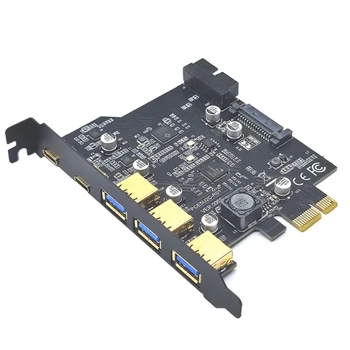 Išplėsti Kompiuterio su USB Uostus 3.2 Gen2 C Tipo PCIE Card Hub - PCI-E Adapterį