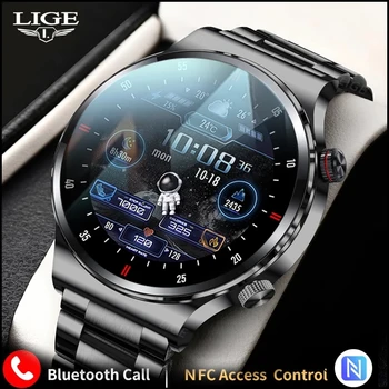 LIGE Smart Watch Vyrų 2023 Bluetooth Atsiliepti į Skambučius IP67 atsparus Vandeniui Laikrodžiai Sporto Fitness Tracker Smartwatch Relogio Masculino