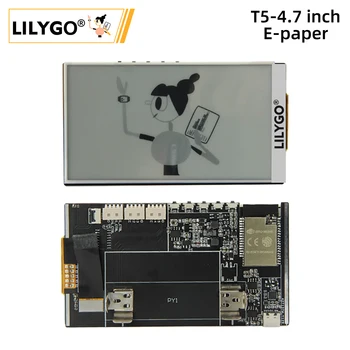 LILYGO® TTGO T5-4.7 Colių E-knyga ESP32 V3 Versija, 16 MB FLASH 8MB PSRAM WI-fi 