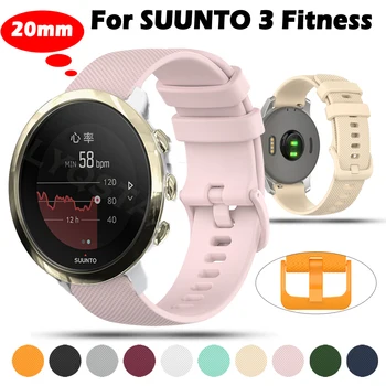Pakeitimo Žiūrėti 20mm Juosta Sporto Silikono Smartwatch Riešo Dirželis Suunto 3 Fitneso Smart Watchband Priedai Correa