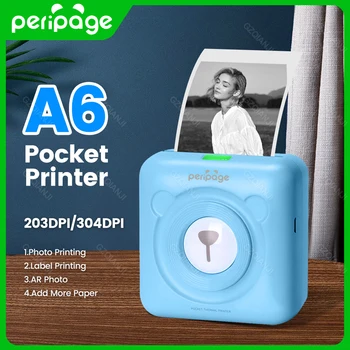 Peripage 203 304dpi Mini Pocket Printer A6 