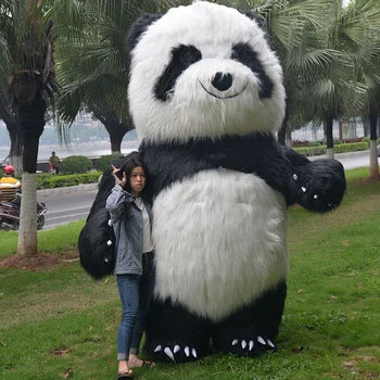 Pripučiami Panda Talismanas už Reklamos Pritaikyti Suaugusiųjų Mascotte Kostiumai Adulte Disfraz Talismanas 2.6 M Aukščio Mascotte Kostiumas