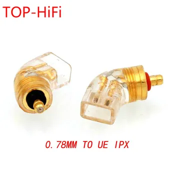 TOP-HiFi pora UE IPX Ausinių Kištukas UE IPX Vyras į MMCX 0.78 mm Moterų Konverteris Adapteris