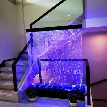 Vandens uždangų tekančio vandens burbulas didelis akrilo ekrano skiriamoji veranda žuvų bakas kambarį akvariumas užsakymą