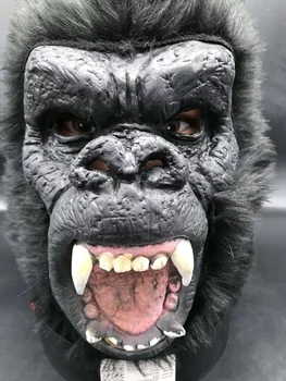 Šimpanzė King Kong Galvos Kaukė Halloween Kostiumai, Rekvizitas, Suaugusių Šalies Realus Gyvūnų Latekso Kaukės Cosplay